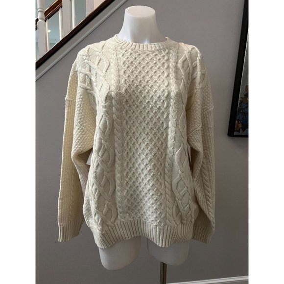 Sunday Best Cream Cable Knit Sweater - Picture 3 of 5